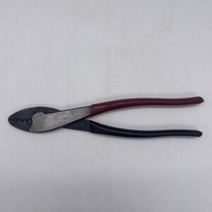 Vintage KLEIN TOOLS 1006 Terminal Crimper 22 to 10 AWG 9-3/4" Wire Cutter USA